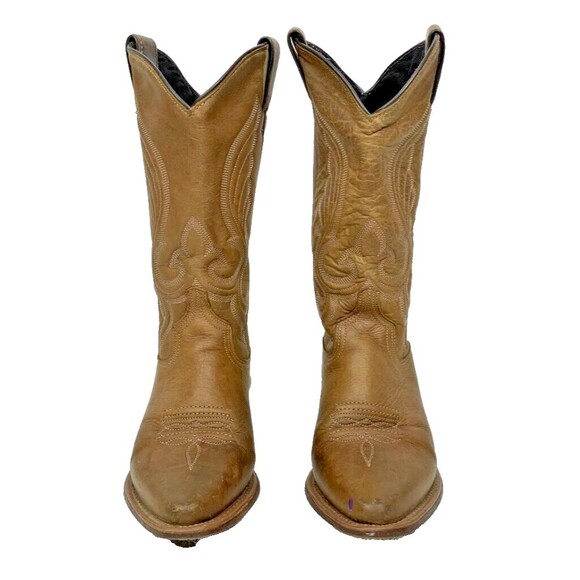 Abilene Made in USA Dakota Snip Toe Western Boots Brown Leather Women's Size 6 - Picture 3 of 8